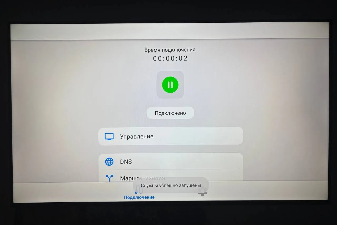 Active v2rayTun connection